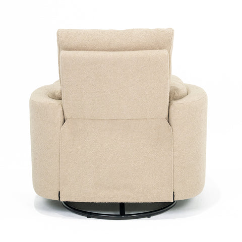 Fluff Mumma Glider Recliner Arm Chair - Biscuit