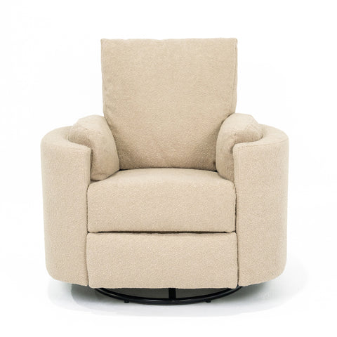 Fluff Mumma Glider Recliner Arm Chair - Biscuit