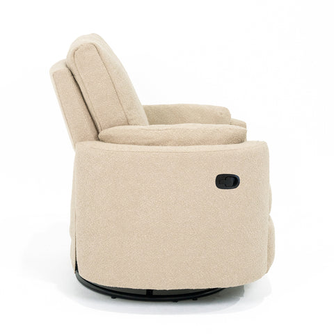Fluff Mumma Glider Recliner Arm Chair - Biscuit