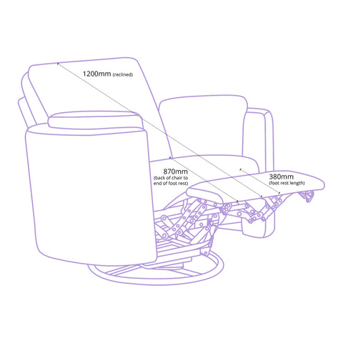 Fluff Mumma Glider Recliner Arm Chair - Blush