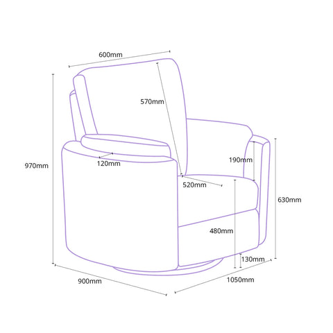 Fluff Daddy Recliner Arm Chair - Off White
