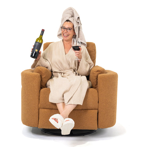 Fluff Mumma Glider Recliner Arm Chair - Ginger