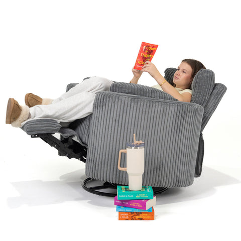 Fluff Mumma Glider Recliner Arm Chair - Grey