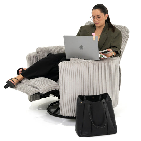 Fluff Daddy Recliner Arm Chair - Light Grey