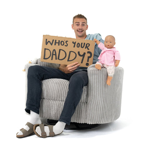 Fluff Mumma Glider Recliner Arm Chair - Light Grey