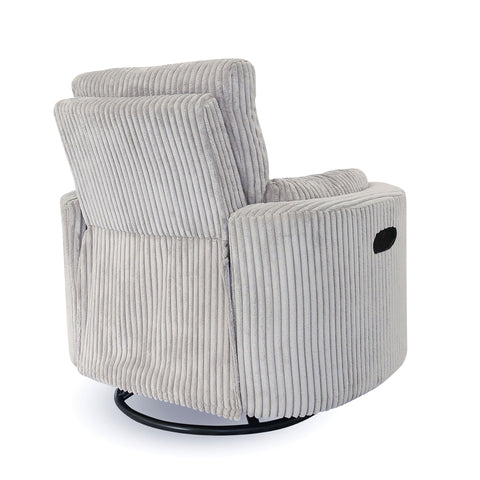 Fluff Mumma Glider Recliner Arm Chair - Light Grey