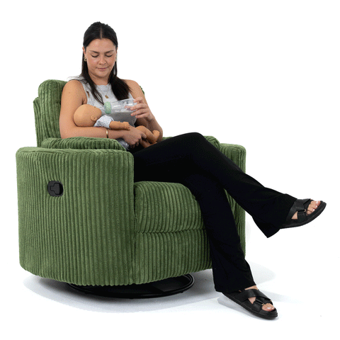 Fluff Mumma Glider Recliner Arm Chair - Sage