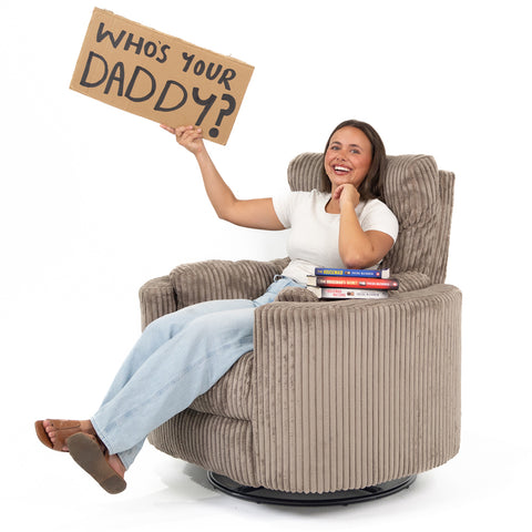 Fluff Mumma Glider Recliner Arm Chair - Teddy
