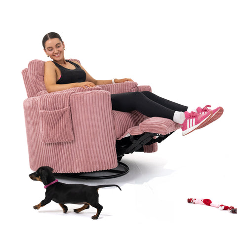 Fluff Mumma Glider Recliner Arm Chair - Blush