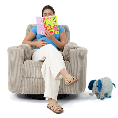 Fluff Mumma Glider Recliner Arm Chair - Fawn