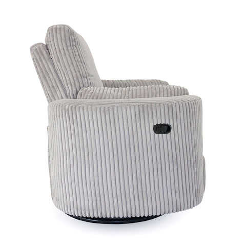 Fluff Mumma Glider Recliner Arm Chair - Light Grey