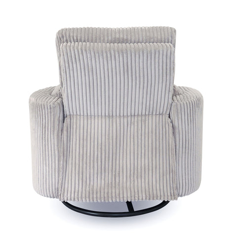Fluff Mumma Glider Recliner Arm Chair - Light Grey