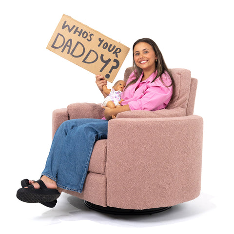 Fluff Mumma Glider Recliner Arm Chair - Musk