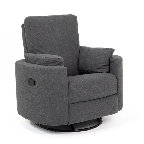 Fluff Mumma Glider Recliner Arm Chair - Steel
