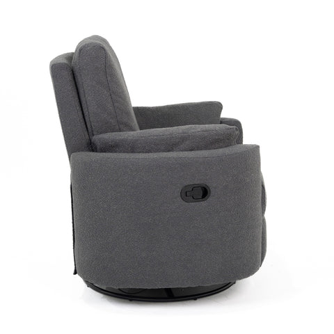 Fluff Mumma Glider Recliner Arm Chair - Steel