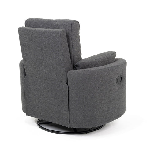Fluff Mumma Glider Recliner Arm Chair - Steel