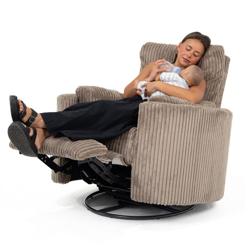 Fluff Mumma Glider Recliner Arm Chair - Teddy